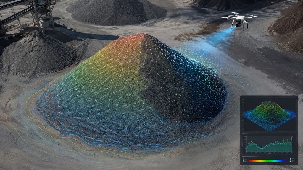 Visualisation 3D d’un stock de matériaux